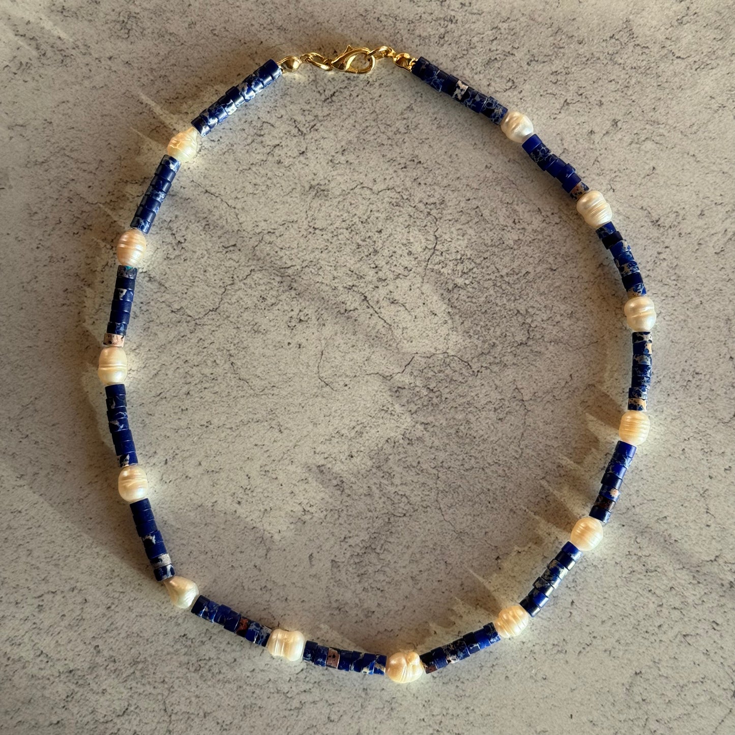 Sodalite Pearl Necklace